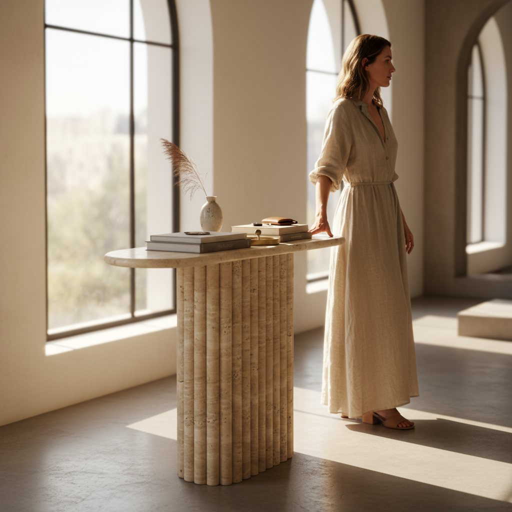 Beyaz Mermer Dresuar Modelleri