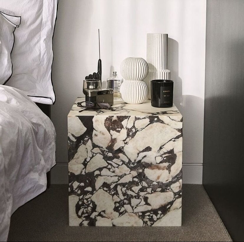 SIA VİOLA- Doğal Mermer Yan Sehpa