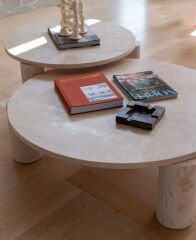 SIA VİAN - Doğal Traverten Mermer Orta Sehpa