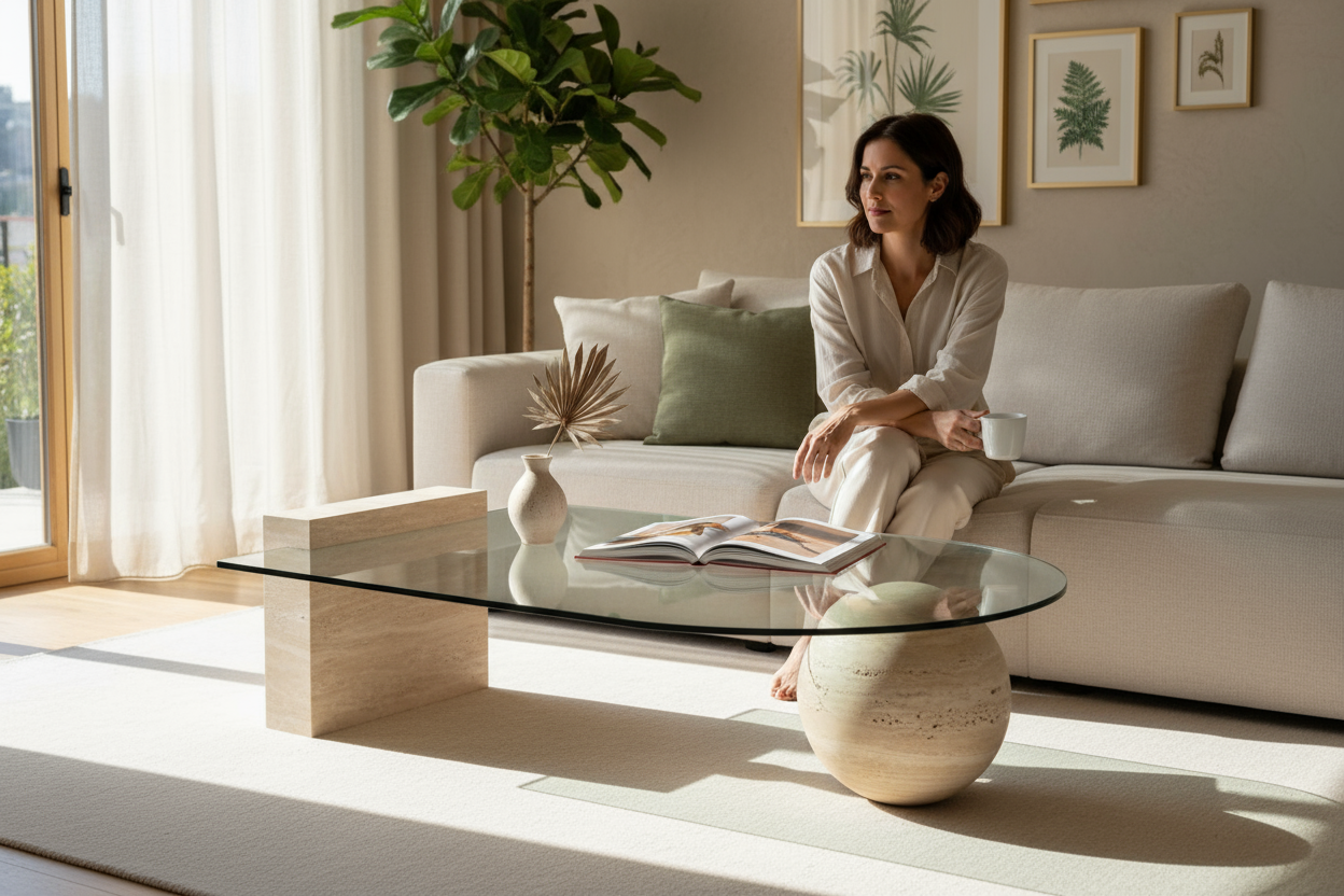 SIA-Doğal Traverten Orta Sehpa