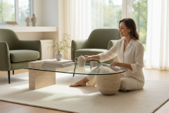 SIA-Doğal Traverten Orta Sehpa