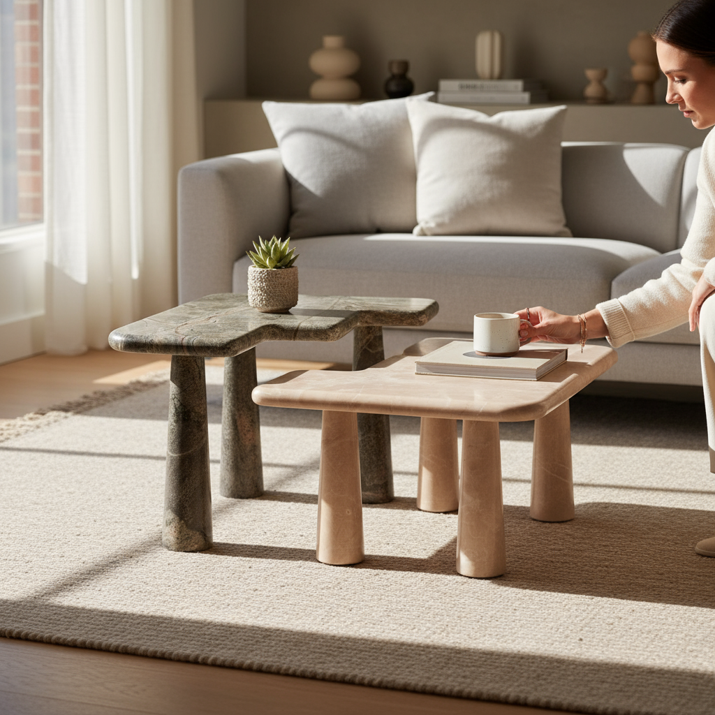 SIA-Doğal Traverten Orta Sehpa