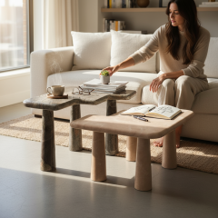 SIA-Doğal Traverten Orta Sehpa