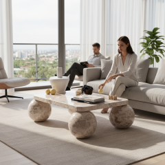 SIA-Doğal Traverten Orta Sehpa