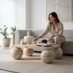 SIA-Doğal Traverten Orta Sehpa