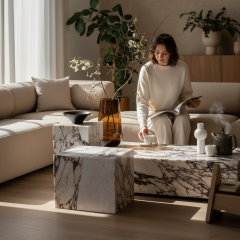 SIA-Doğal Mermer Orta Sehpa