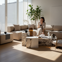 SIA-Doğal Mermer Orta Sehpa