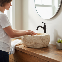 SIA-Doğal Traverten Lavabo
