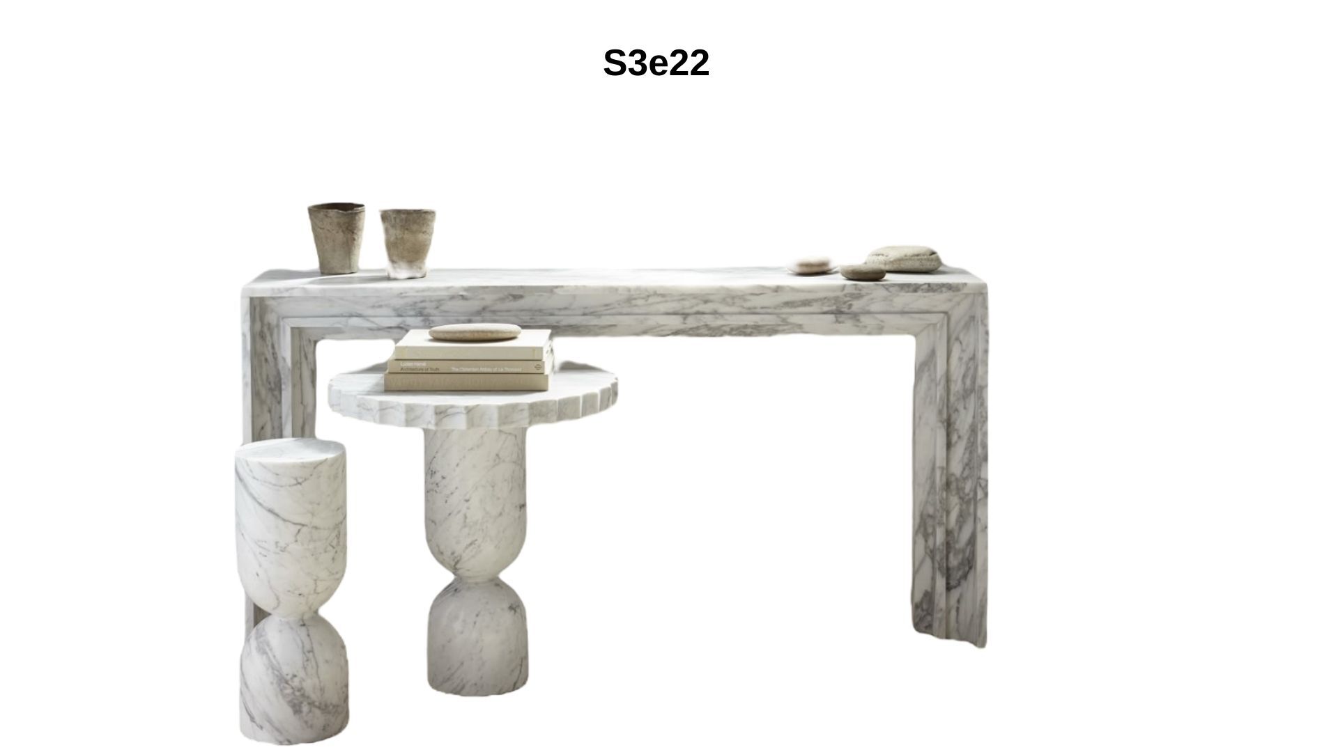 Doğal White Mermer Dresuar