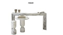 Doğal White Mermer Dresuar