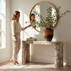 Doğal Calacatta Viola Mermer Dresuar