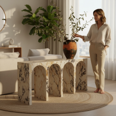 Doğal Calacatta Viola Mermer Dresuar