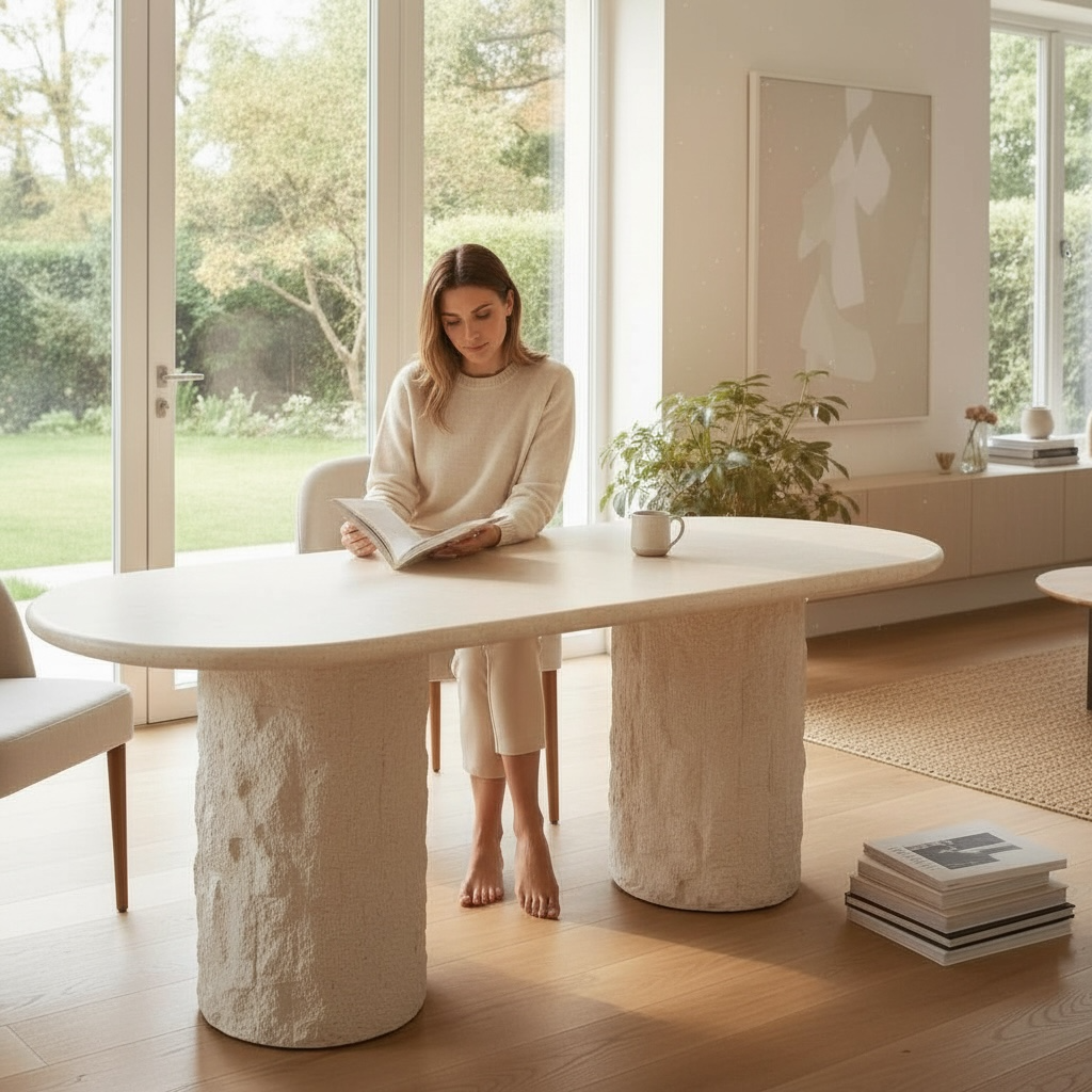 SIA-Doğal Traverten Yemek Masası