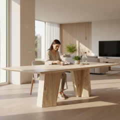 SIA-Doğal Traverten Yemek Masası