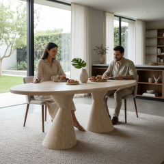 SIA-Doğal Traverten Yemek Masası