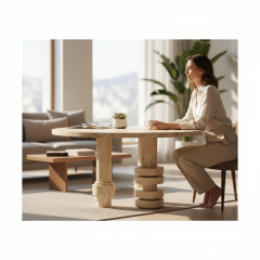 SIA-Doğal Traverten Yemek Masası