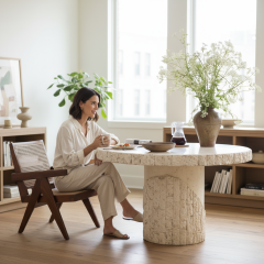 SIA-Doğal Traverten Yemek Masası