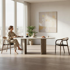 SIA-Doğal Traverten Yemek Masası