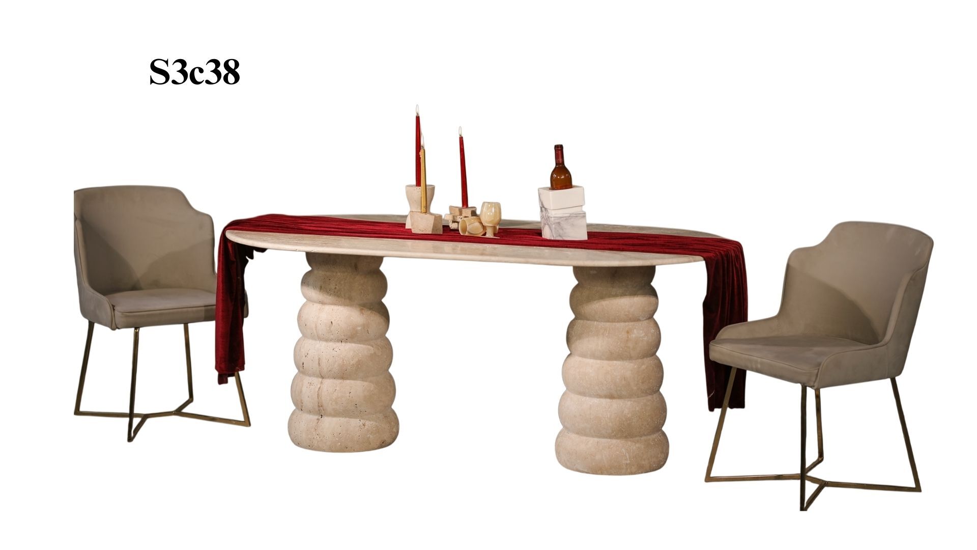 SIA-Doğal Traverten Yemek Masası