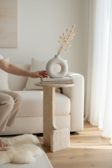 SIA-Doğal Traverten Yan Sehpa