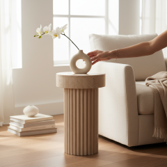 SIA-Doğal Traverten Yan Sehpa