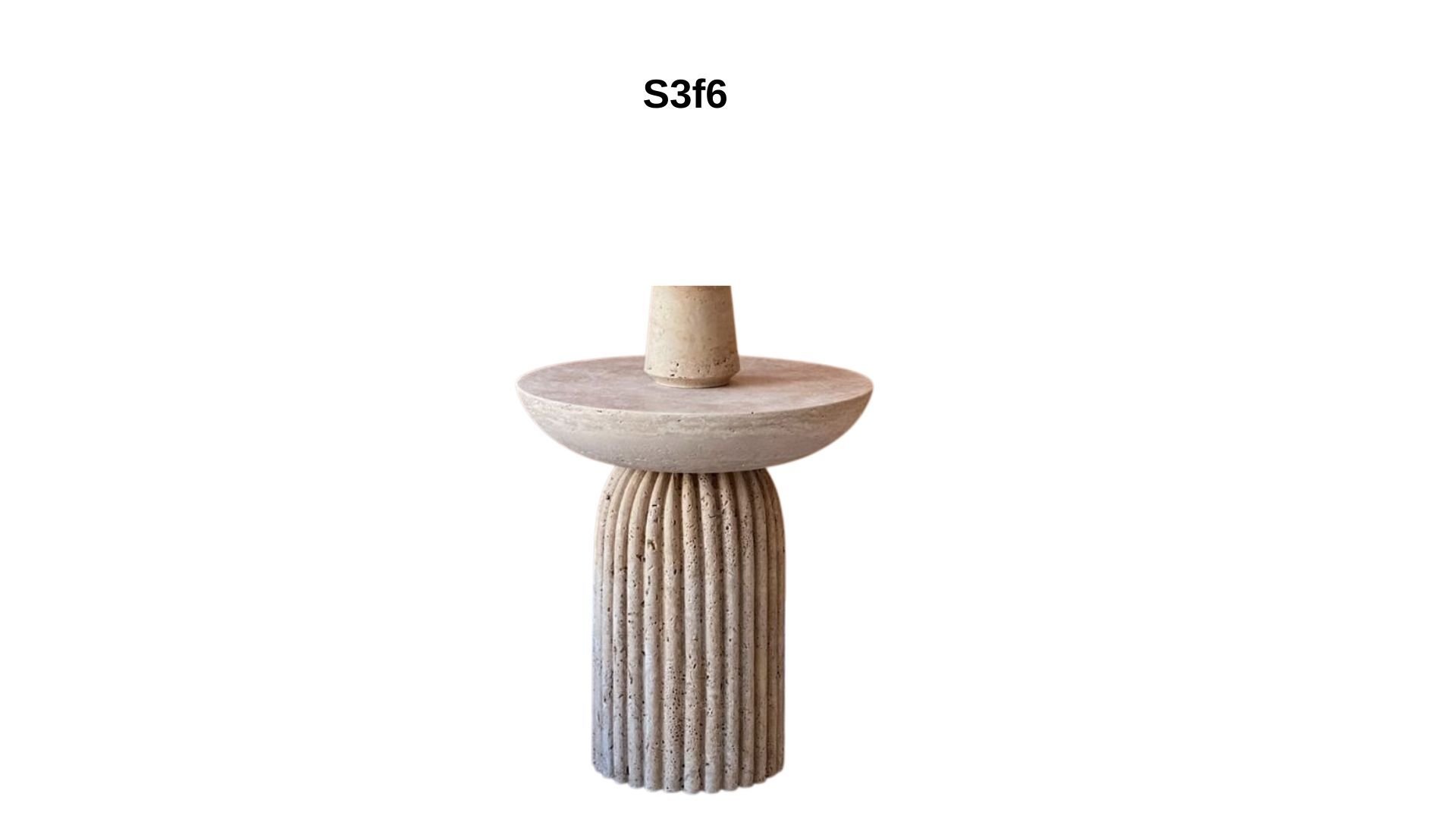 Doğal Traverten Yan Sehpa