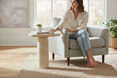 SIA-Doğal Traverten Yan Sehpa