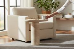 Doğal Traverten Yan Sehpa