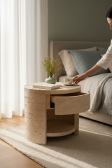 Doğal Traverten Komodin