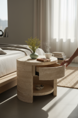 SIA-Doğal Traverten Komodin