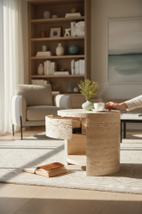 SIA-Doğal Traverten Komodin