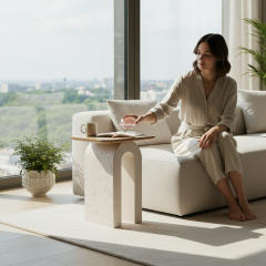 SIA-Doğal Traverten Yan Sehpa