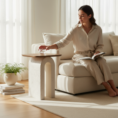 SIA-Doğal Traverten Yan Sehpa