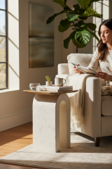 Doğal Traverten Yan Sehpa