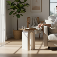 Doğal Traverten Yan Sehpa