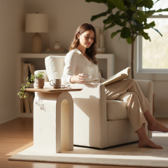 SIA-Doğal Traverten Yan Sehpa