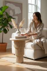 Doğal Traverten Yan Sehpa