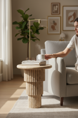 SIA-Doğal Traverten Yan Sehpa