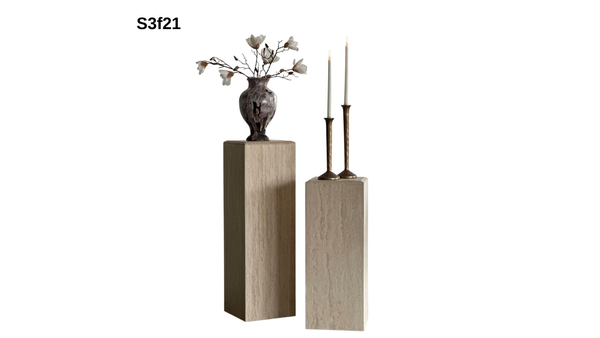 Doğal Traverten Yan Sehpa