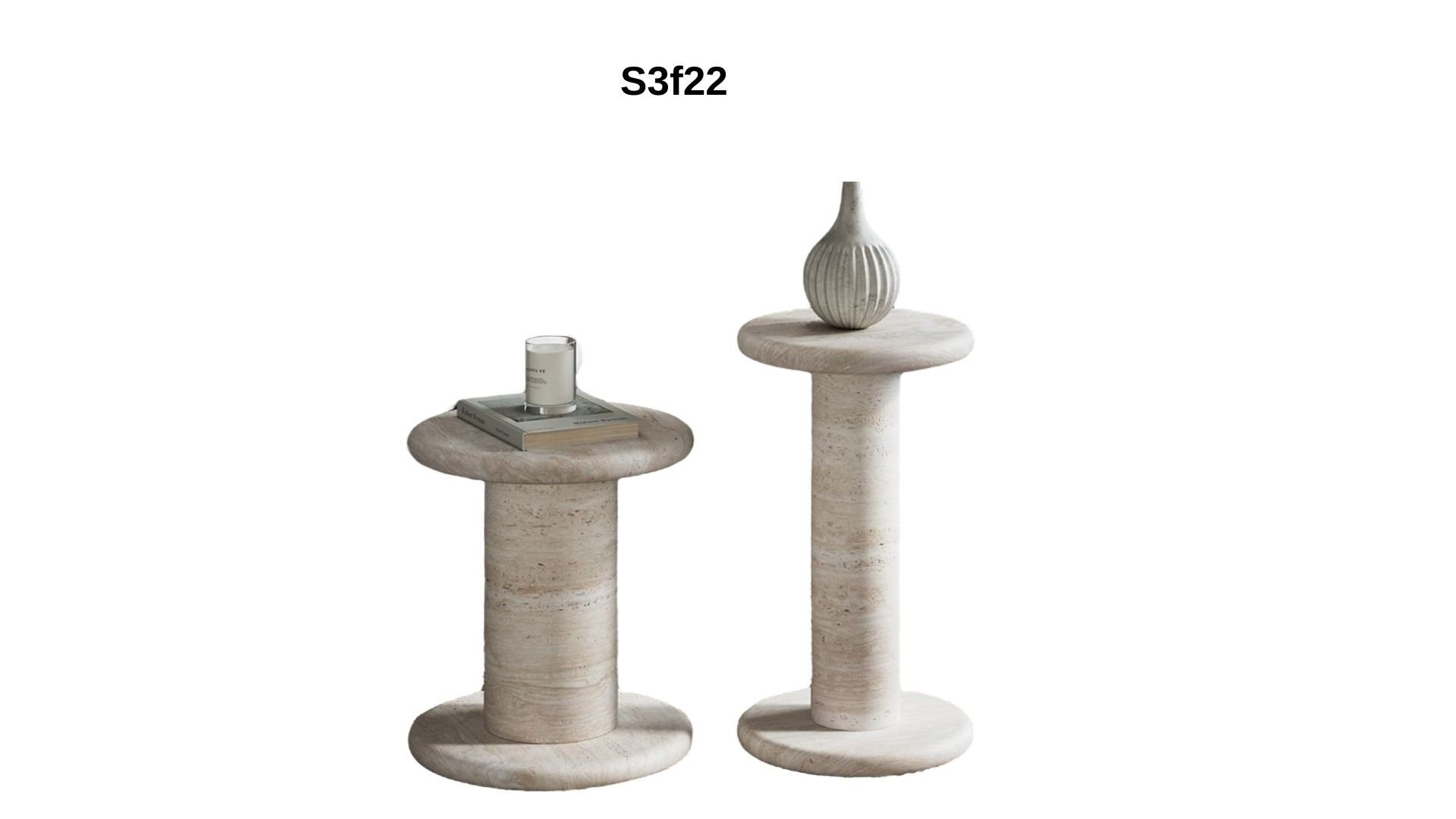 Doğal Traverten Yan Sehpa