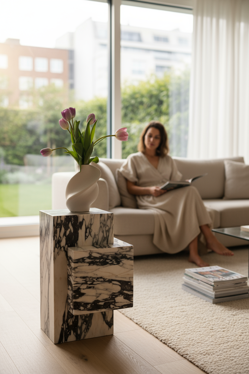 SIA-Doğal Mermer Komodin