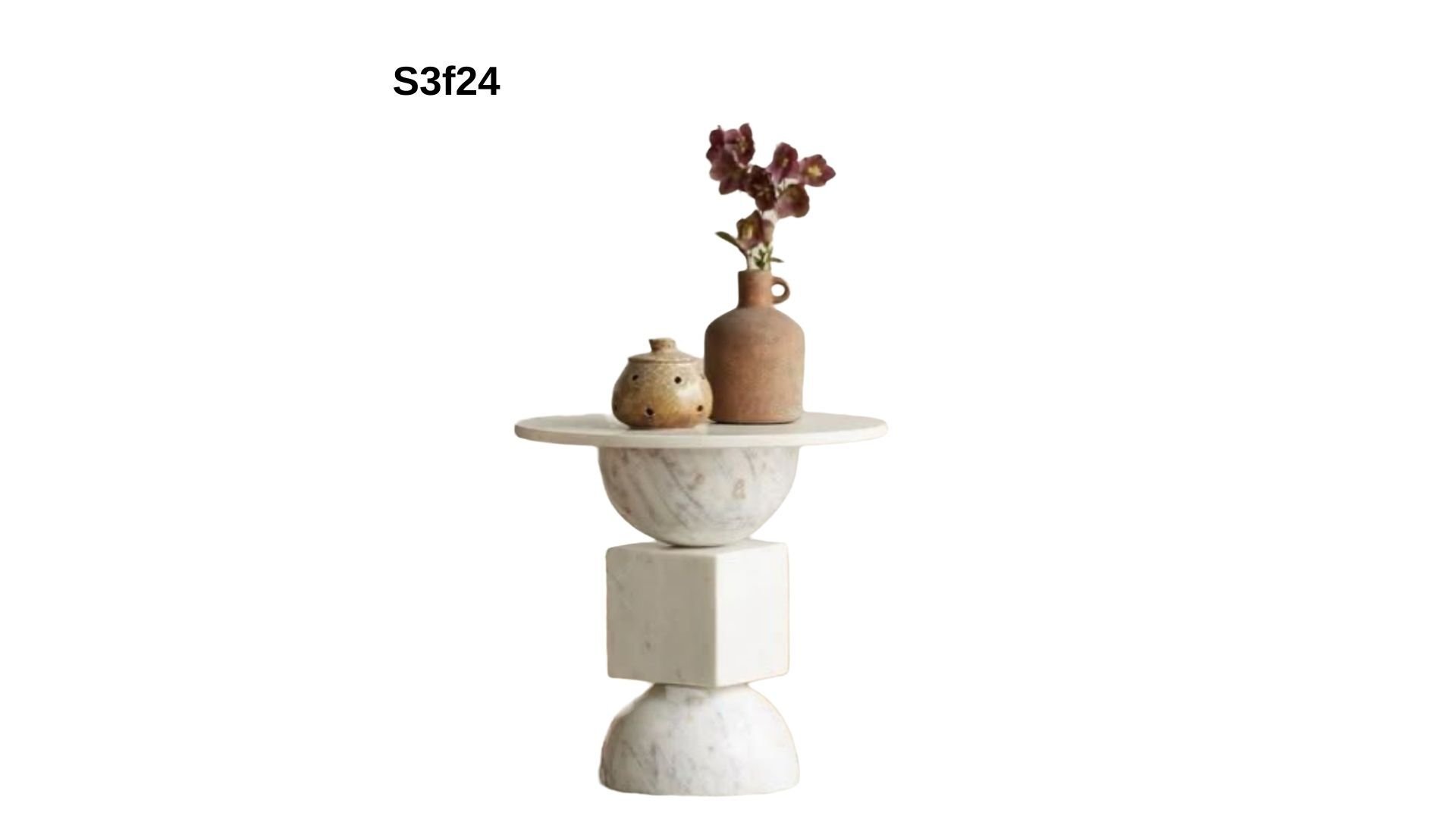 Doğal Mermer Yan Sehpa