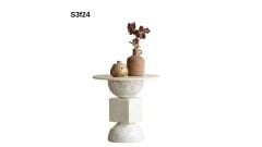 Doğal Mermer Yan Sehpa