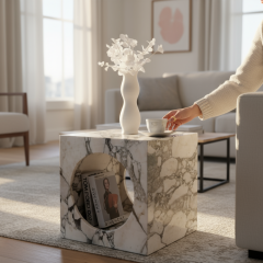 SIA-Doğal Mermer Yan Sehpa