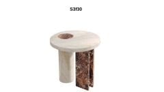 Doğal Rosso Levanto Mermer Yan Sehpa