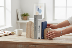 SIA-Doğal Traverten Kitap Tutucu