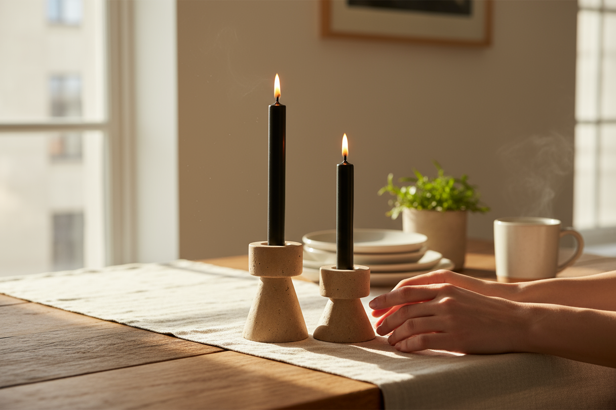 SIA-Doğal Traverten Mumluk