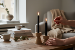 SIA-Doğal Traverten Mumluk