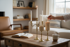 SIA-Doğal Traverten Mumluk