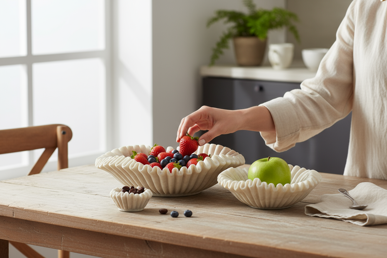 SIA-Doğal Mermer Sunum Kasesi